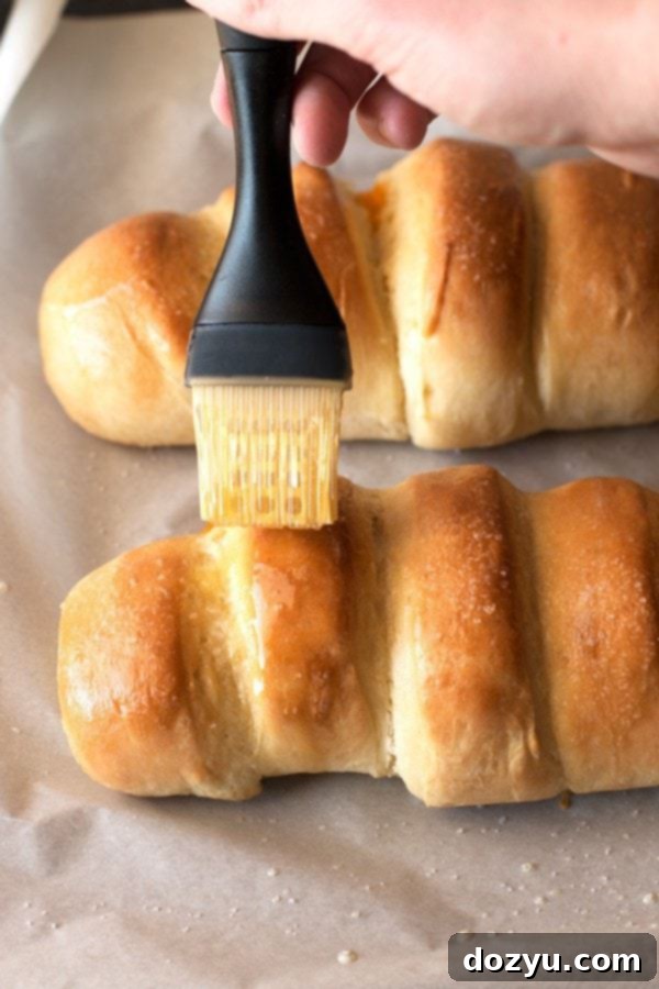 Cheddar Cheese Stuffed Parker House Rolls