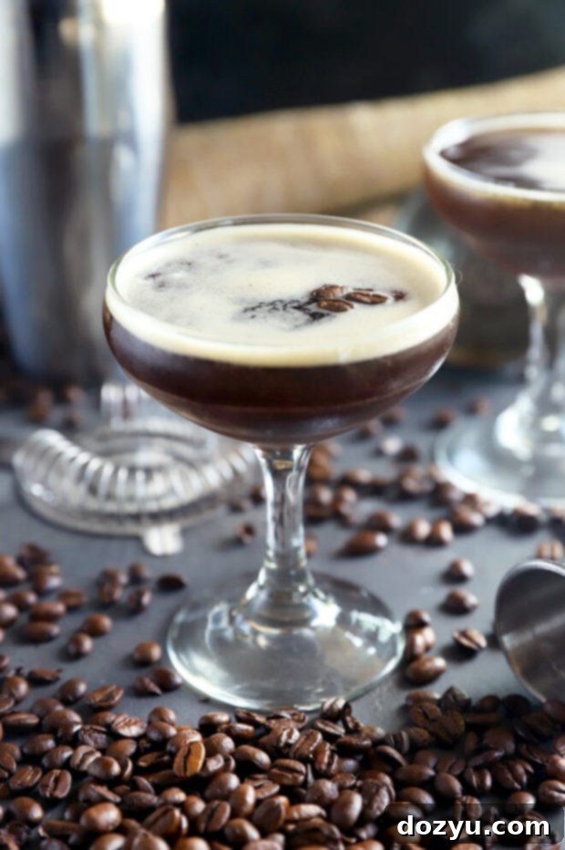 The Velvet Jolt 2 Martini recipe with coffee in a glass photo