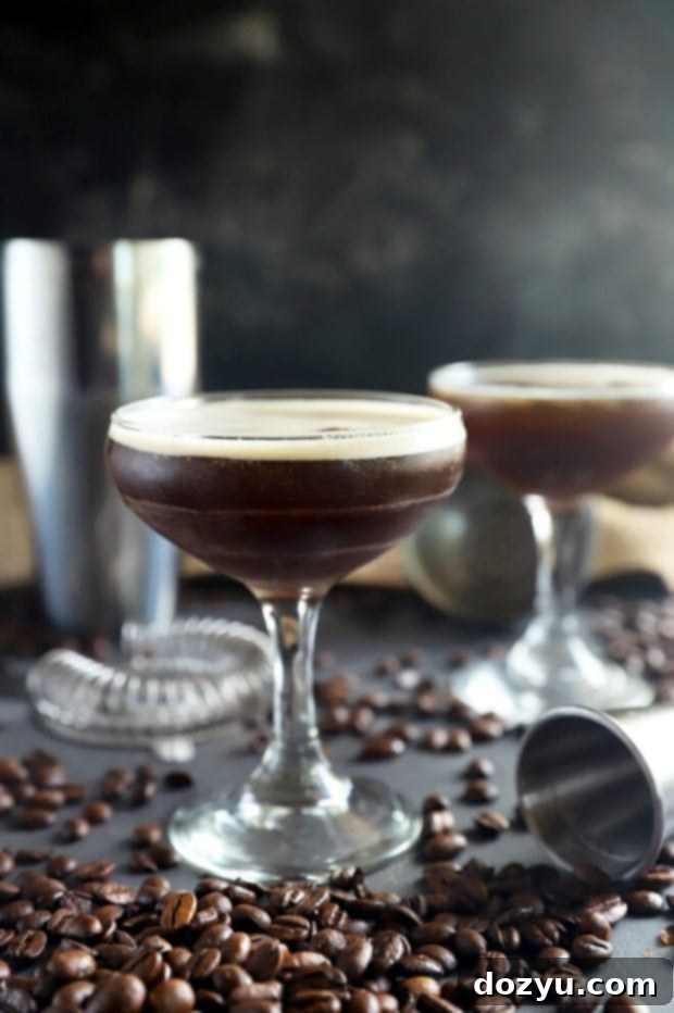 The Velvet Jolt 7 Side photo of espresso martinis