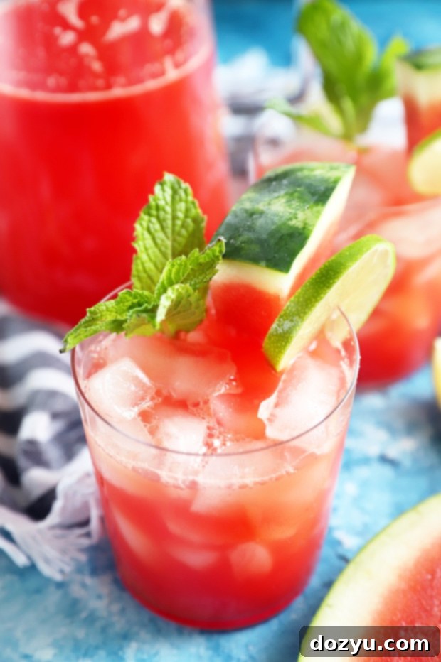 Watermelon Lime Agua Fresca Image in a glass