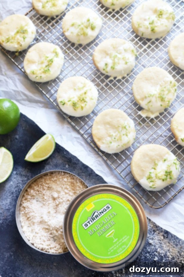 Margarita cookies on a cooling rack photo