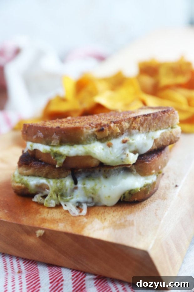 Kid friendly pesto grilled cheese image