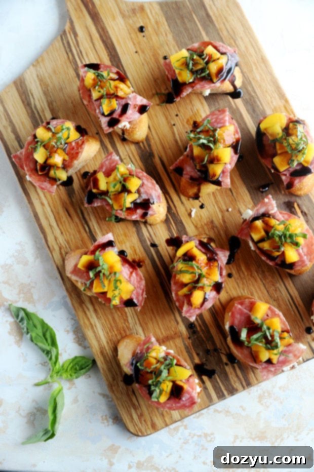 Overhead photo of crostini on a platter