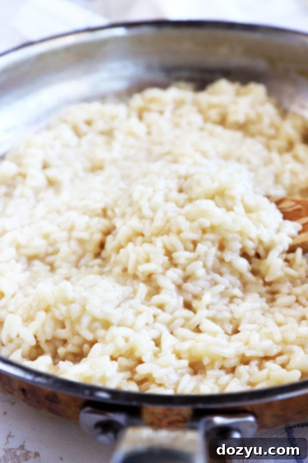 Image of skillet cooking rice