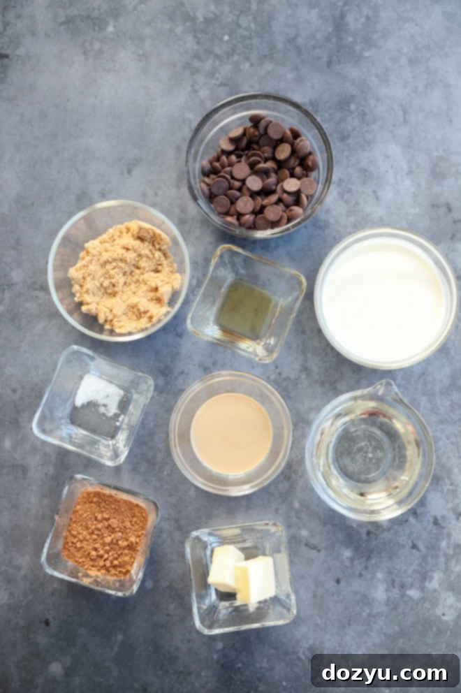Baileys hot fudge sauce ingredients image