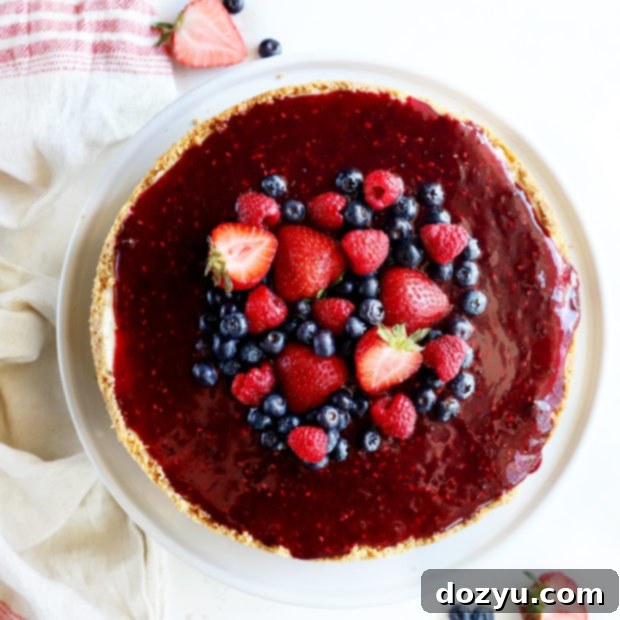 Triple Berry Cheesecake with Berry Topping