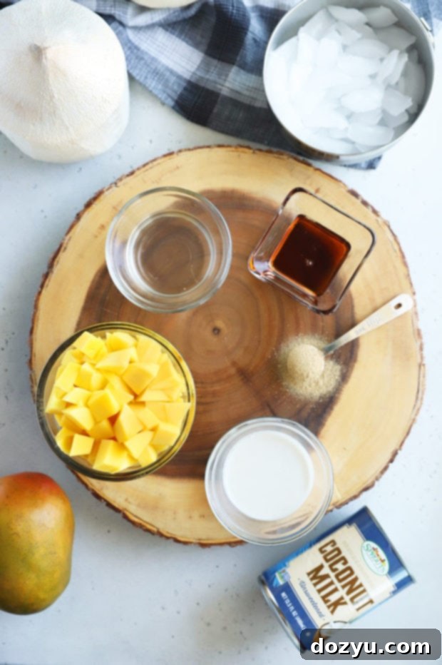 Tropical Mango Coconut Bliss 6 Coconut mango lassi ingredients photo