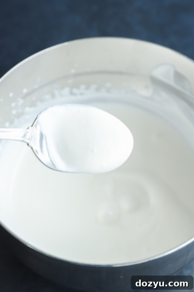 lightly whipped cream in a bowl with a spoon