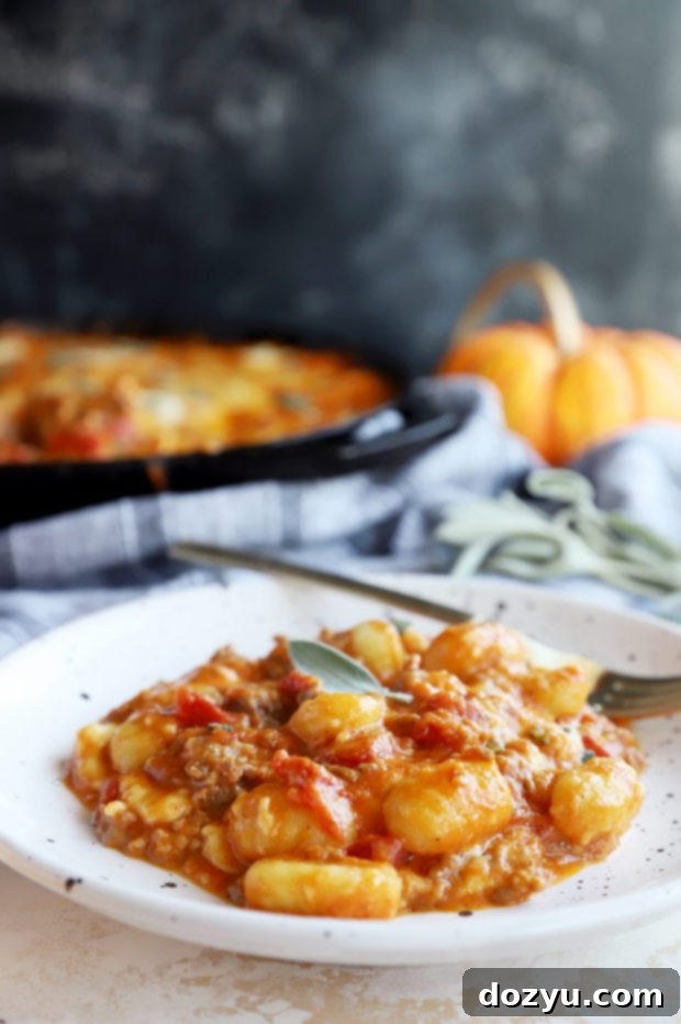 Golden Pumpkin Gnocchi Gratin 4 Plate of pumpkin gnocchi image