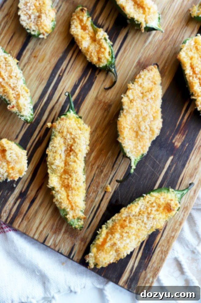 Image of jalapeno poppers on platter, freshly air fried