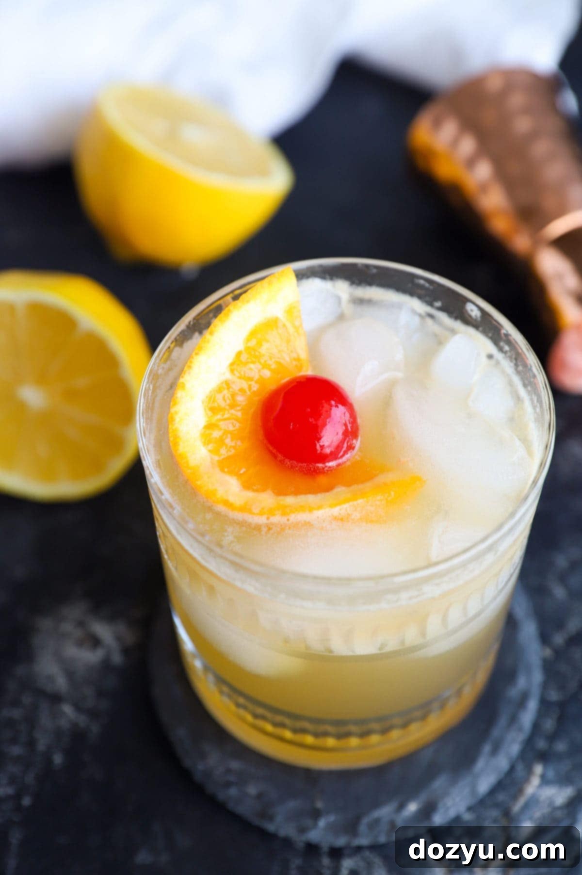 Jameson Whiskey Sour Cocktail with garnish, showcasing its perfect presentation.