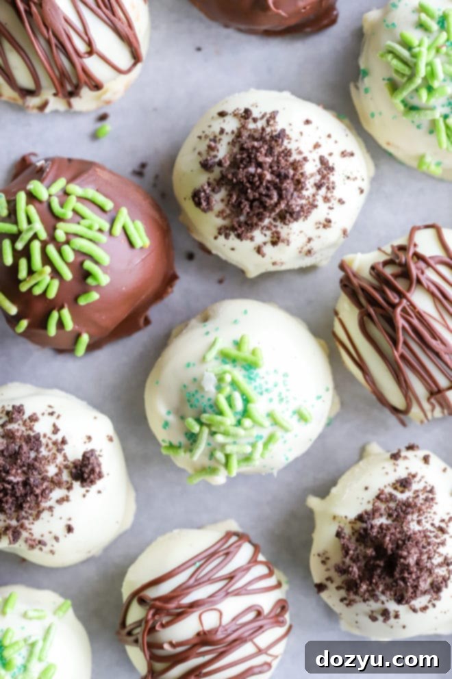 Decadent Oreo Bailey's Truffles 5 Overhead picture of truffle ingredients with chocolate and crushed Oreos