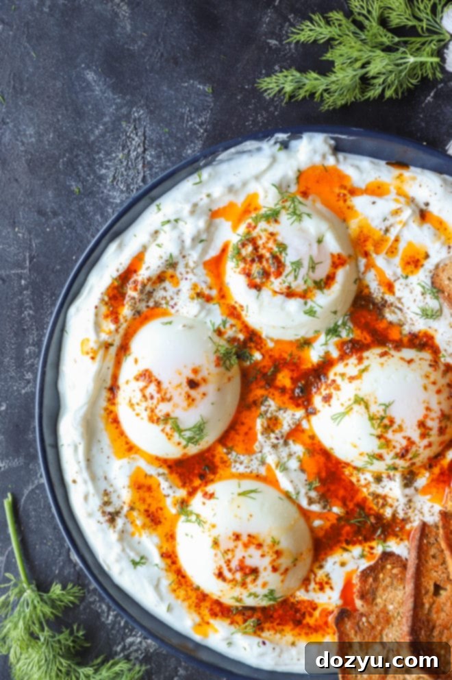 Instant Pot Poached eggs on yogurt image