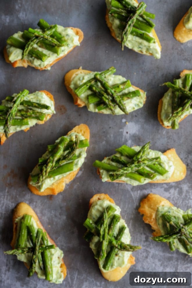 Asparagus crostini for spring image