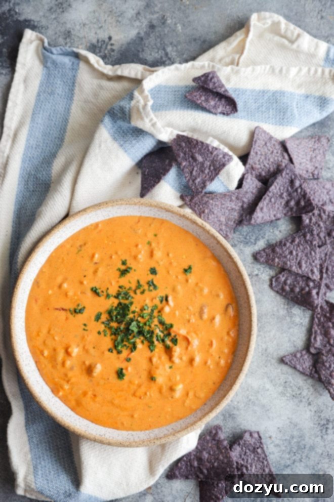 Image of melted cheese dip in a pot