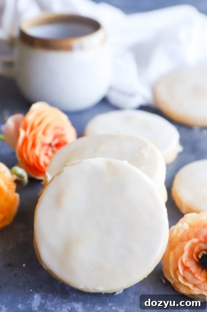 Lemon Lavender Shortbread Delights 8 Beautifully arranged easy spring cookies with fresh lavender flowers, creating a visually appealing dessert.