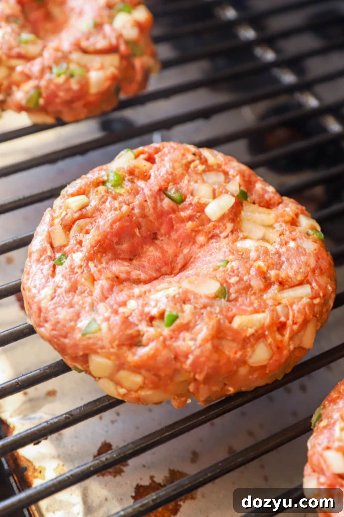 Grilling burgers on the grill picture