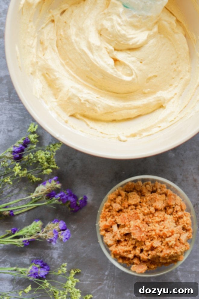 Image of preparing mousse and crumble ingredients