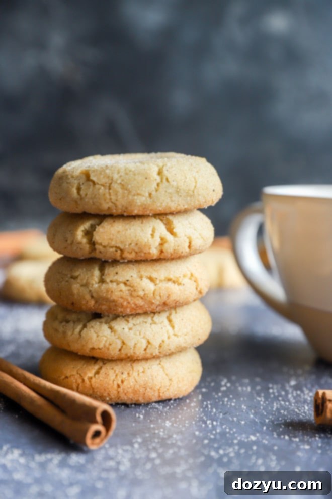 Stack of chai cookies with coffee