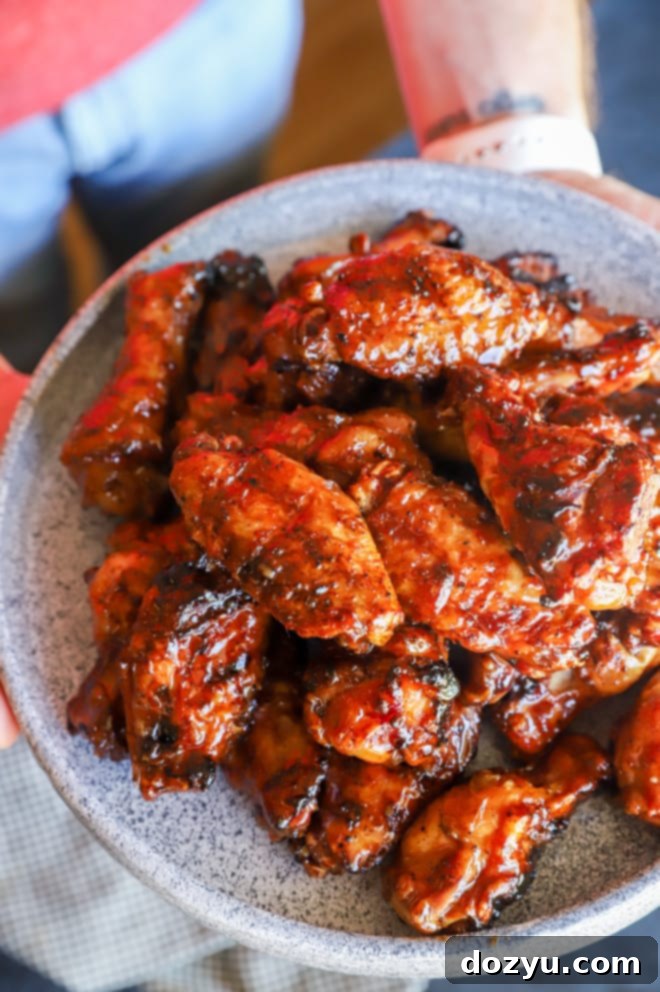 Blazing Honey Bourbon Wings 9 Plate of glazed wings image, perfectly arranged for serving