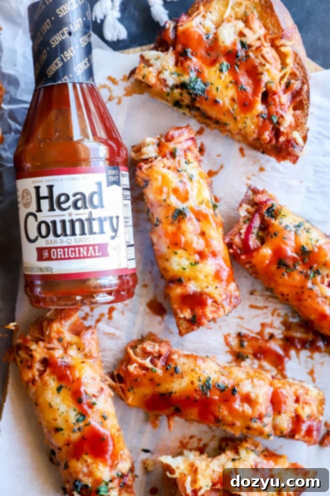 Head country bbq chicken bread with cheese