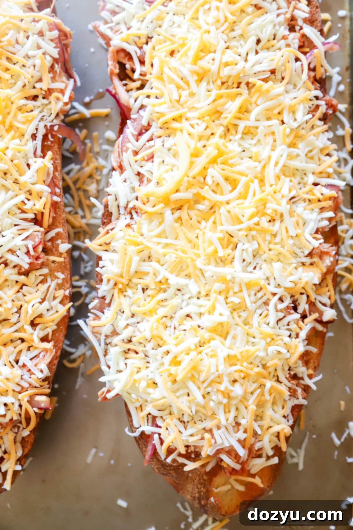 Cheese on top of bread picture