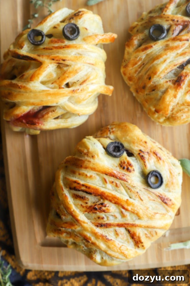 Crimson Shroud Wellington 2 Picture of mummified sirloin wellingtons on cutting board