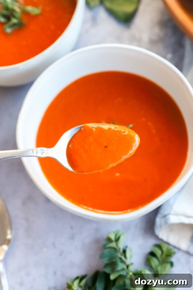 Easy Instant Pot Tomato Soup 4 Spoonful of winter dinner image