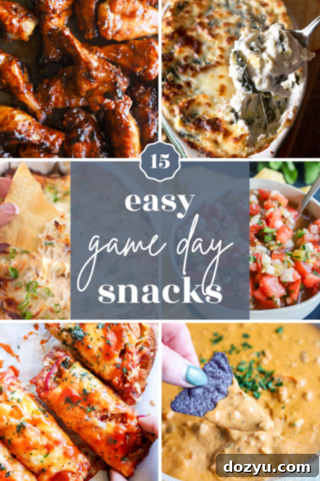 15 Quick & Easy Game Day Munchies 2 Easy game day snacks Pinterest image