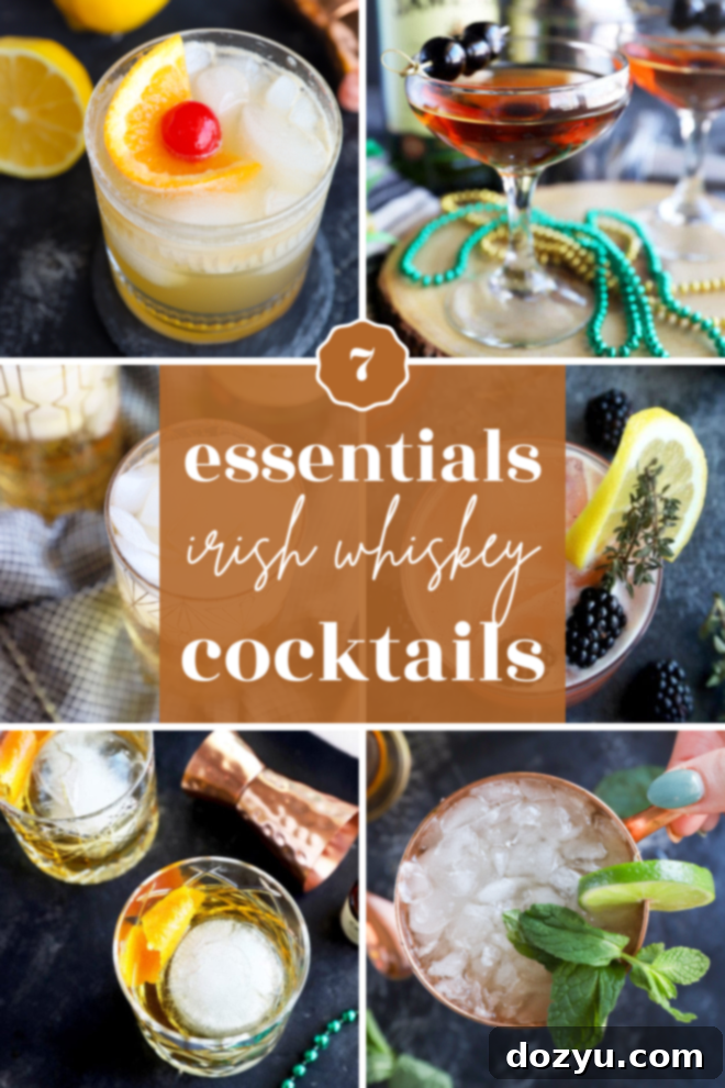 Pinterest image for 7 essential irish whiskey cocktails to make now 