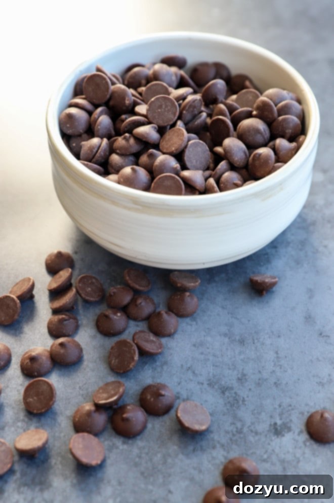 Picture of dark chocolate chips
