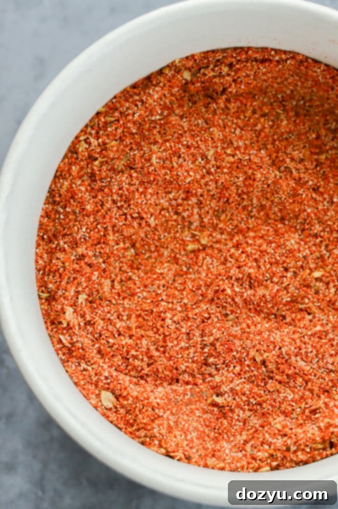 The Ultimate Chicken Taco Spice Mix 2 Picture of chicken taco seasoning mix in a bowl, ready to use