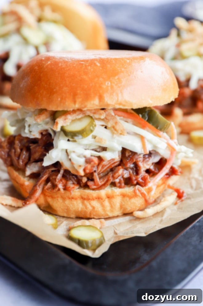 Image of a sandwich of bbq meat