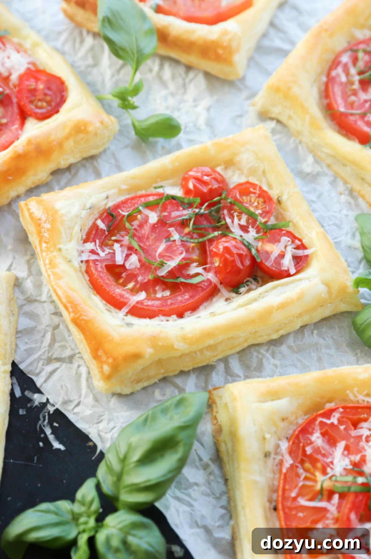 Image of summery appetizer with basil