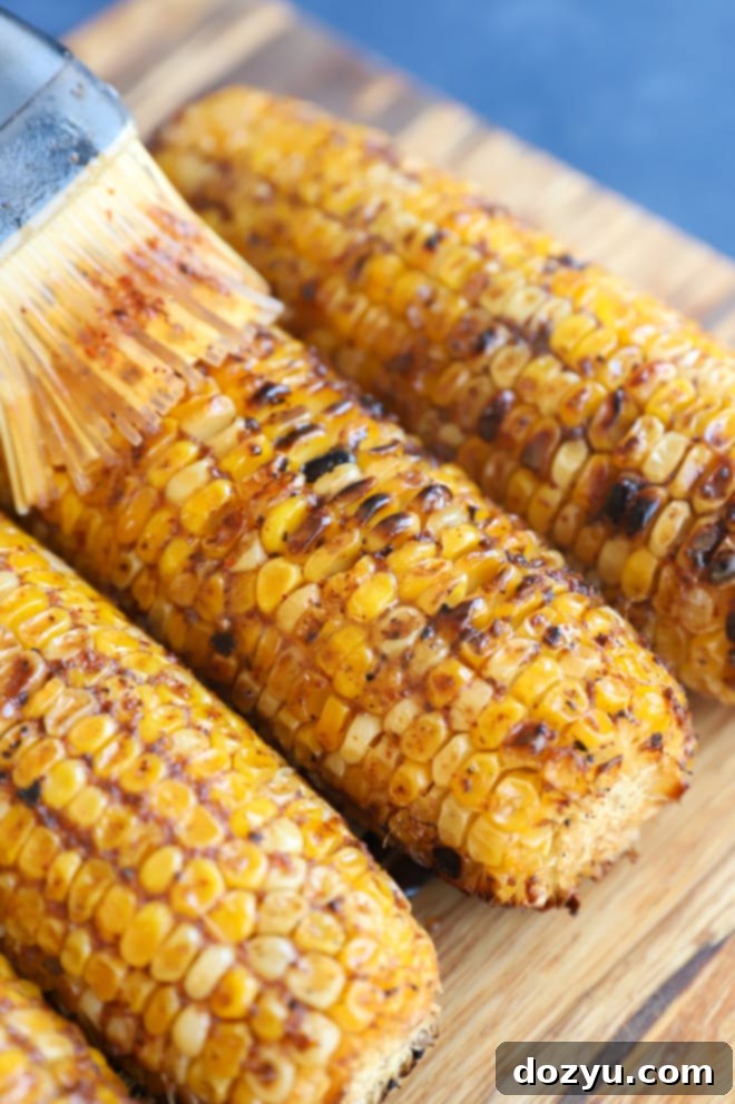 Brushing vegetables with butter mixture image