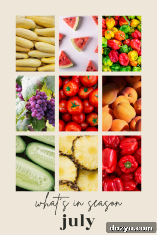 what's in season in july produce guide image