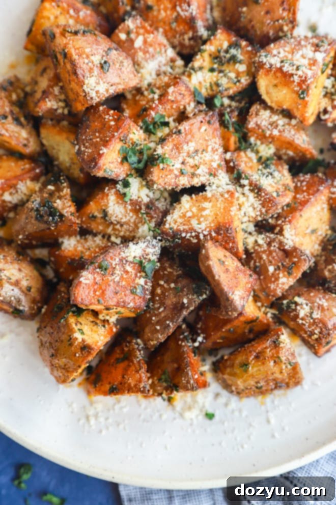 Overhead image of golden brown side dish