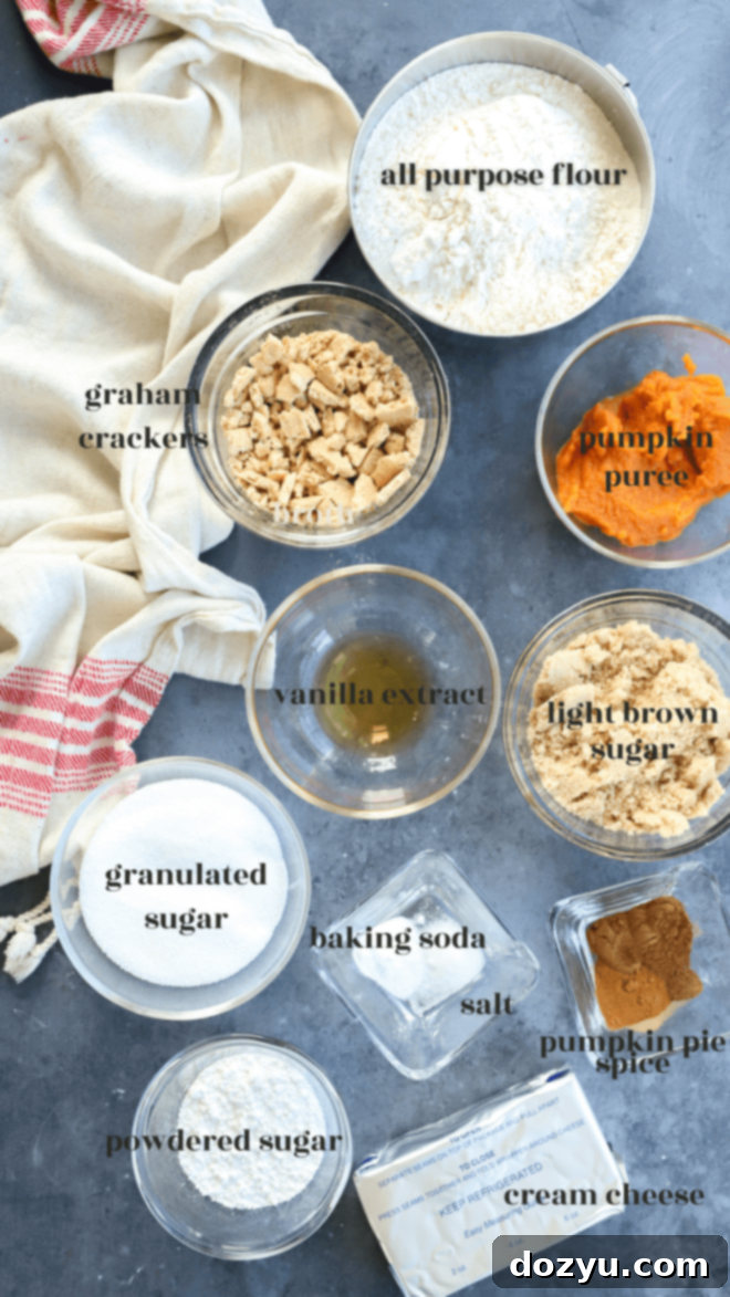 ingredients image for pumpkin cheesecake cookies