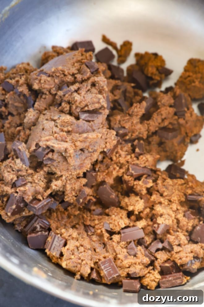 coffee cookies dough in a large bowl