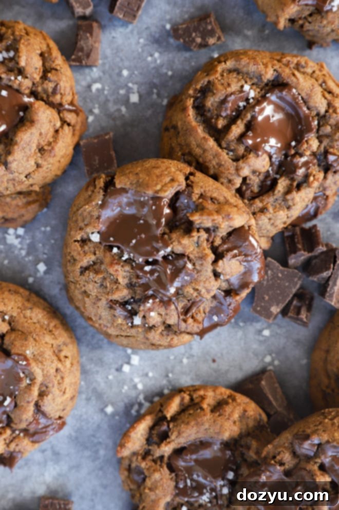 Cookies salted with dark chocolate and espresso