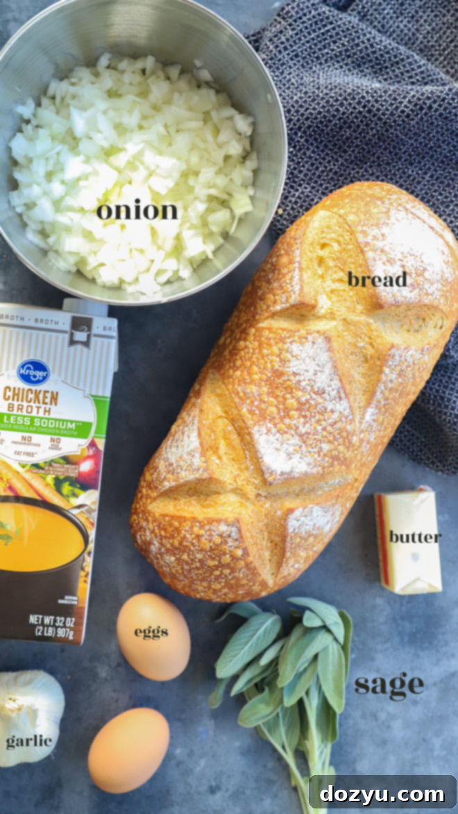 sage and onion stuffing ingredients