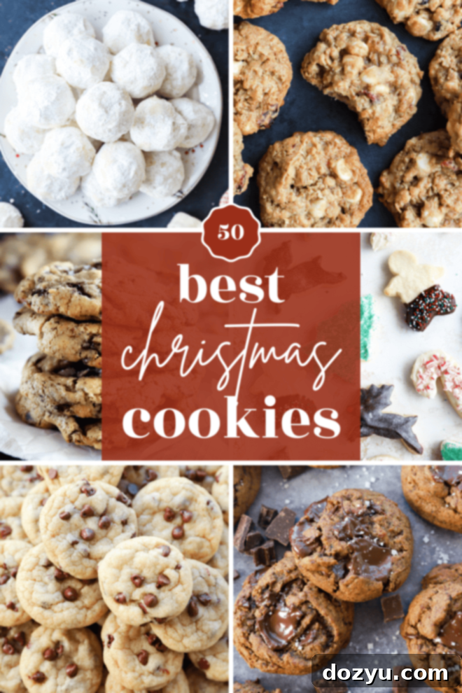 The Definitive Guide to Unforgettable Christmas Cookies 2 A beautifully arranged graphic showcasing a variety of the best Christmas cookie recipes for holiday baking.