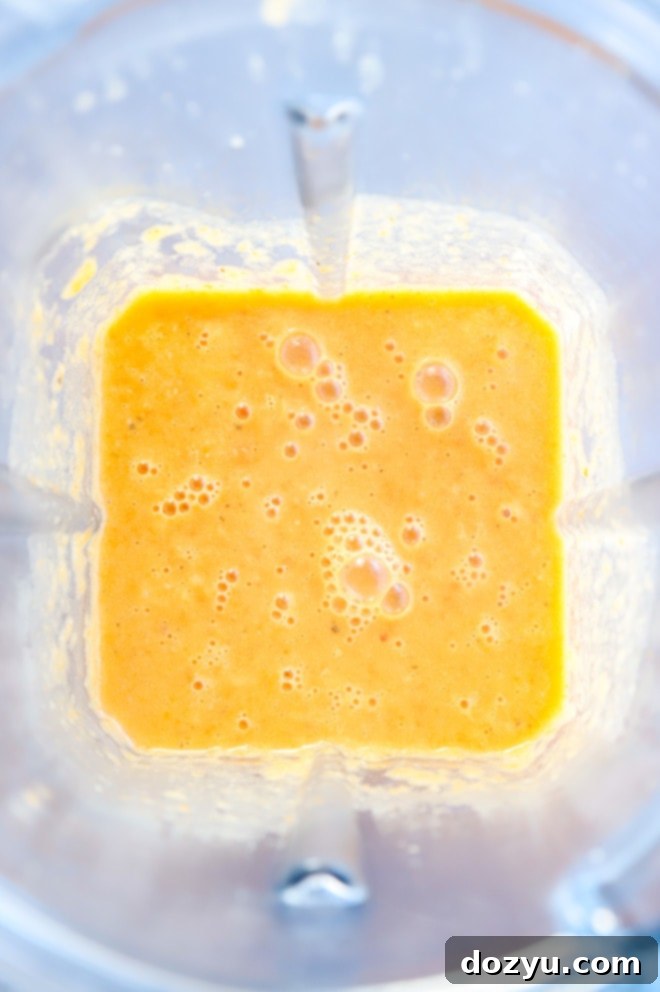 Tuscan Cannellini Bean Soup 5 Blended creamy soup in a Vitamix blender