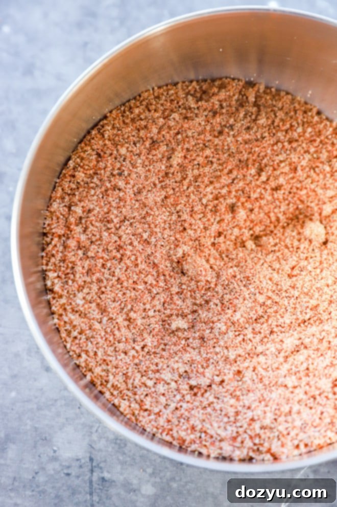 dry rub in a bowl mixed together