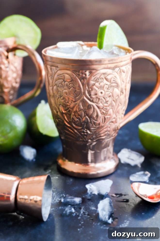 Ginger beer cocktail in a mug