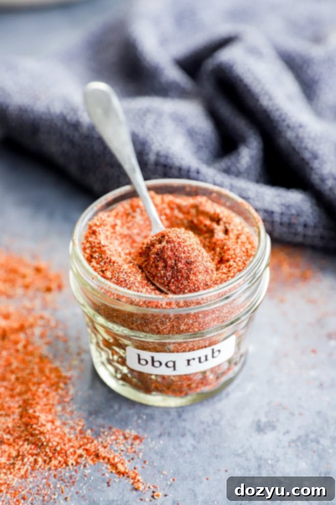 BBQ chicken rub in mason jar labeled