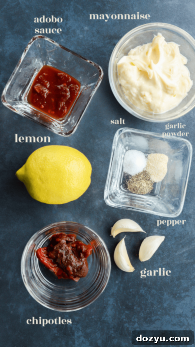 Chipotle aioli ingredients image