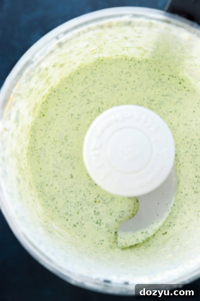 cilantro jalapeno ranch in food processor