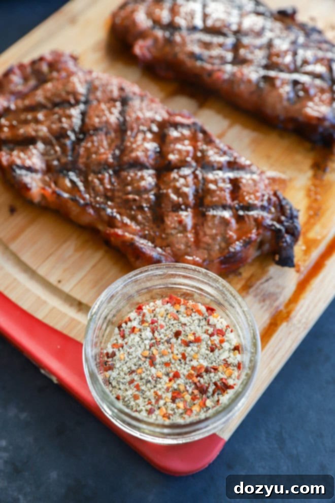 grilled steaks with steak seasoning