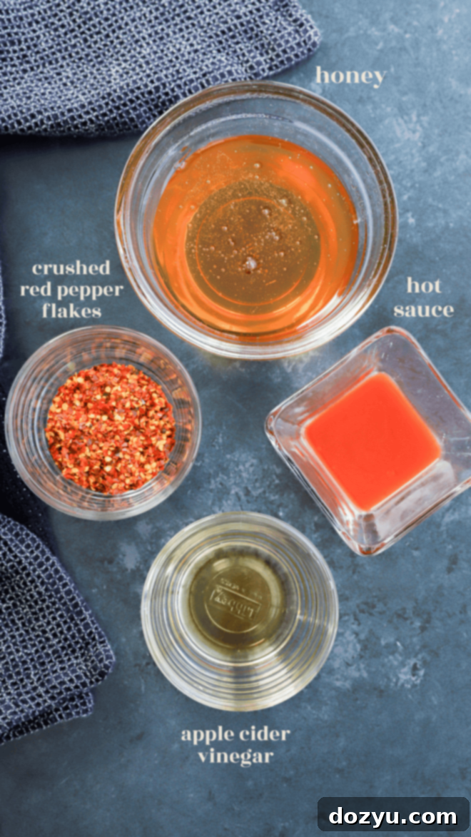 hot honey ingredients image with text labels